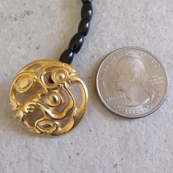 Genuine Black Jasper Bracelet with Button & Loop Closure ~ Sexy Alluring Goth - Picture 6 of 10